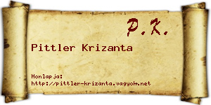 Pittler Krizanta névjegykártya